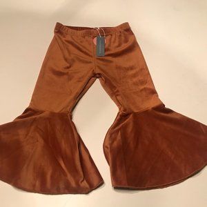 Kids Flared Leggings in Brown- NWT